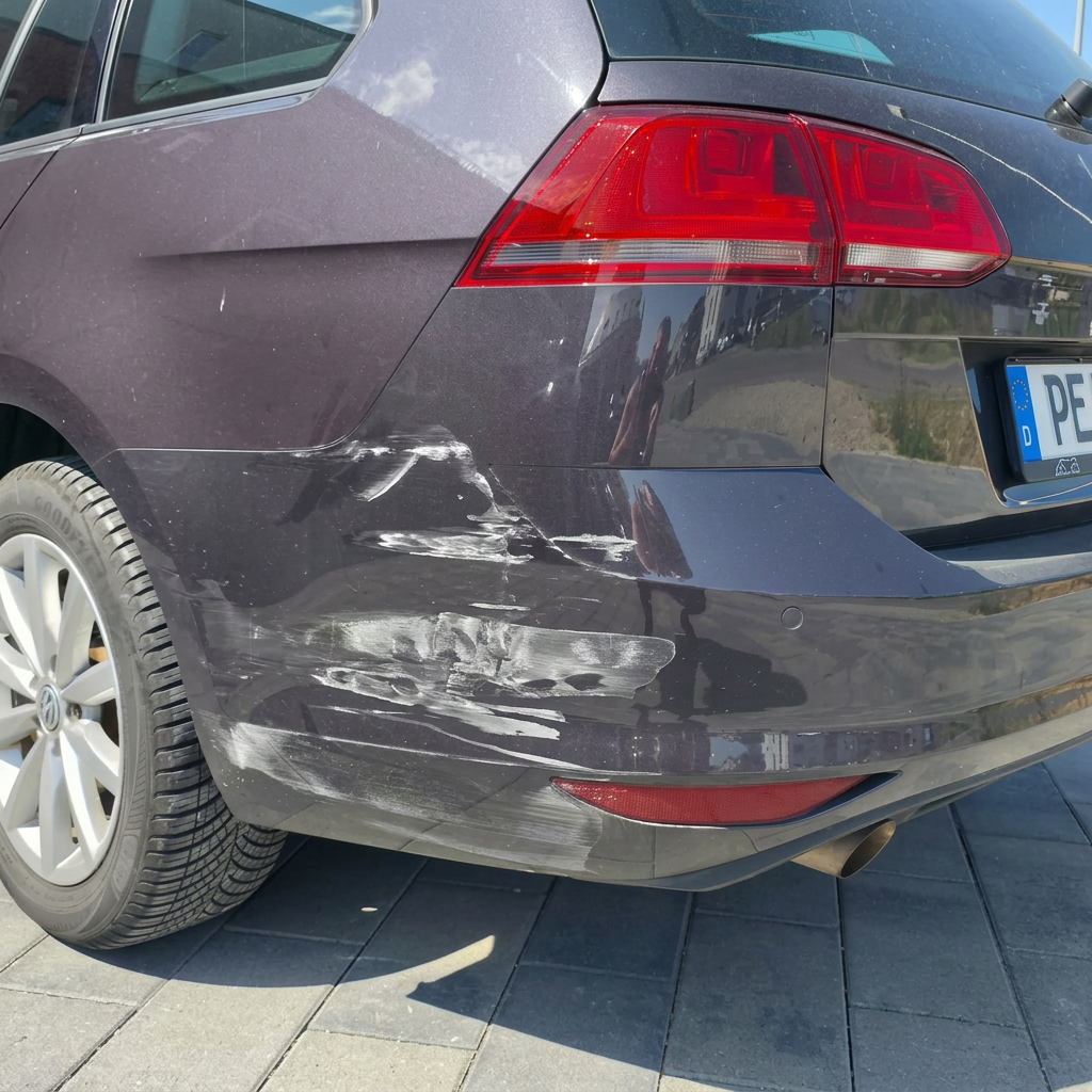 VW Passat Variant – Streifschaden Heck links – Stoßfänger